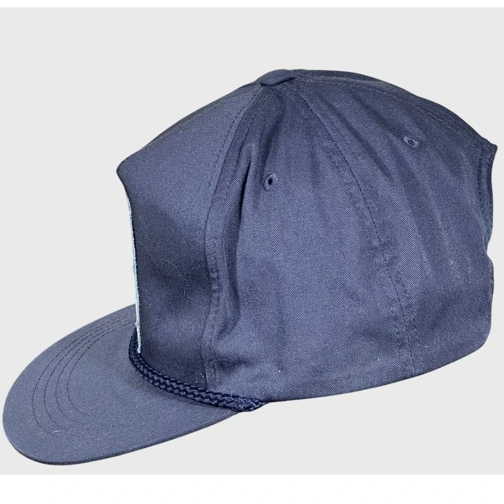 Viva La Vacay‎ Snapback Hat Unisex Adjustable Navy Blue Nugs Not Drugs Surf Rope